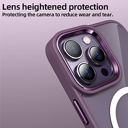 Protection magnétique iPhone 13 Pro Max antichoc transparent de luxe violet