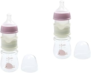 ibasenice 2Pcs Garrafa De Alimentação Garrafas Infantis Garrafa De Leite De Vidro Garrafa De Leite Em Pó Garrafa De Vidro Ao Ar Livre Garrafa De Leite Em Pó Infantil Garrafa De Leite Em Pó