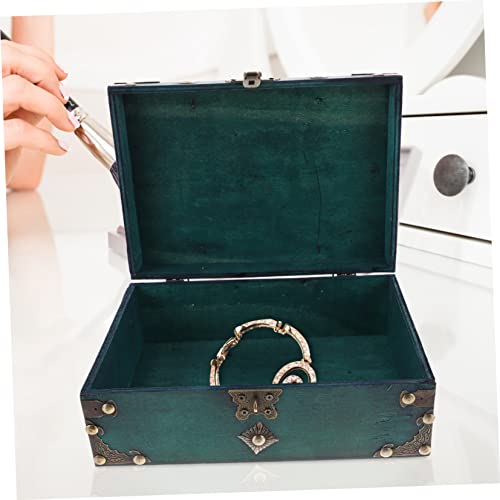 Boîte de rangement bois vintage avec serrure à code en pin massif - 5