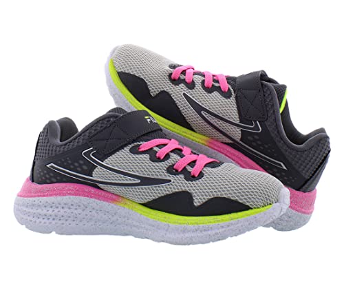 Fila Tactician Strap Girls Shoes Size 3, Color: Grey/Pink/Yellow-Grey4