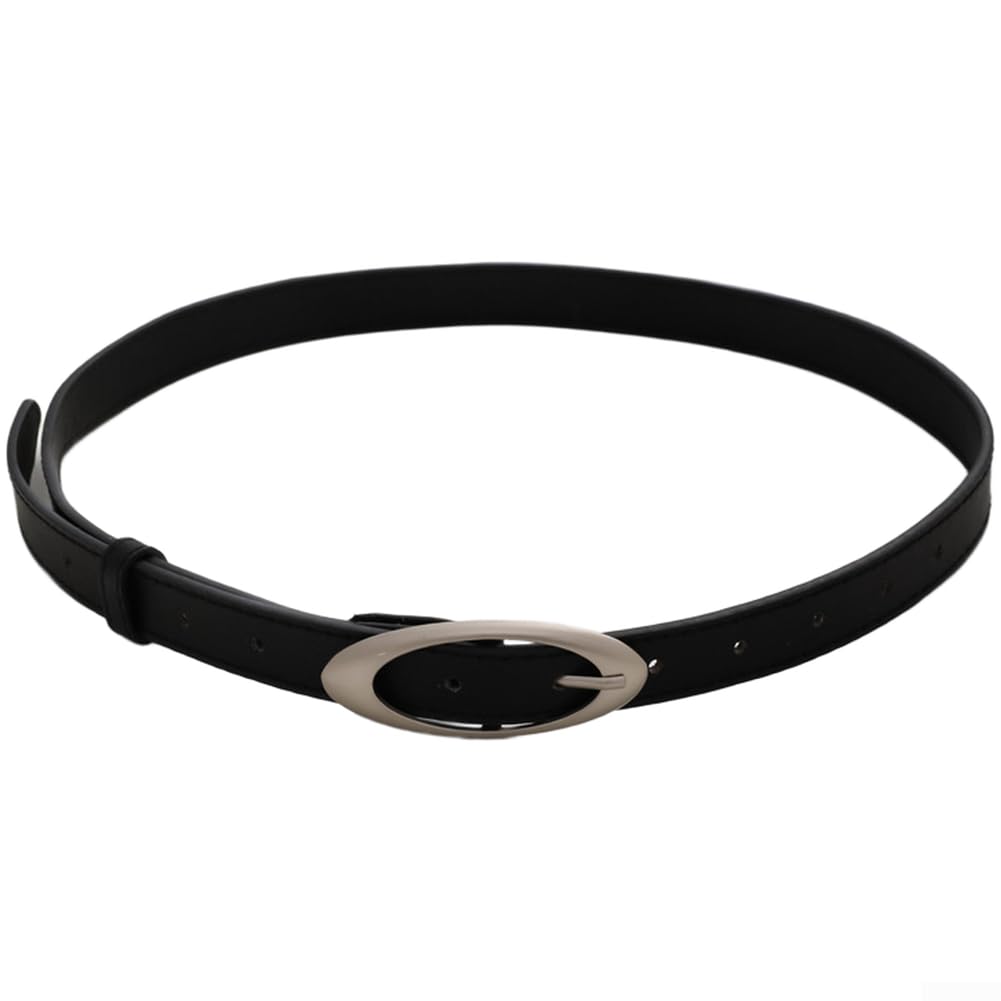 para cinturón Unisex PU Hebilla Aleación Fino Negro para cinturón