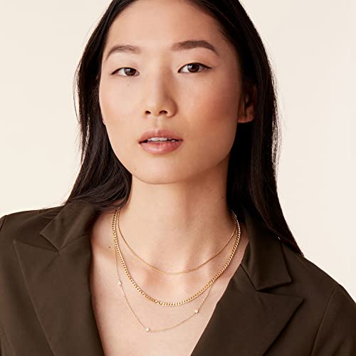 PAVOI 14K Gold Plated Dainty Layering Necklaces for Women | Snake Chain, Curb Link, Paperclip Layered Chains | Trendy Layering Necklace2