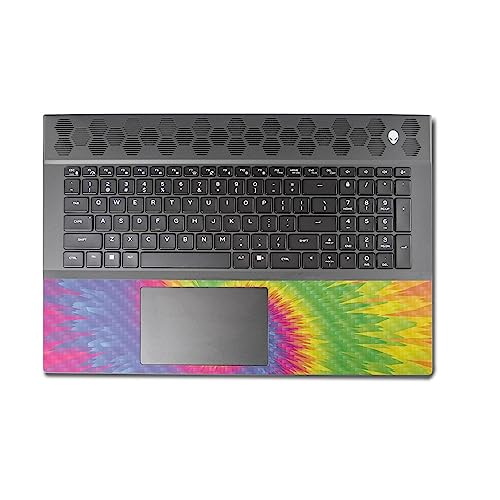 Image of MightySkins Carbon Fiber Skin Compatible with Alienware M18 R1 (2023) Full Wrap Kit - Vibrant Tie Dye | Protective, Durable Textured Carbon Fiber Finish | Easy to Apply | Made in The USA