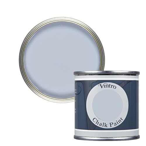 Vintro Paint | Sky Blue Chalk Paint | Furniture Paint | Shabby Chic | Ultra Matt Finish | 125ml (125ml, Georgian Sky - Blue)