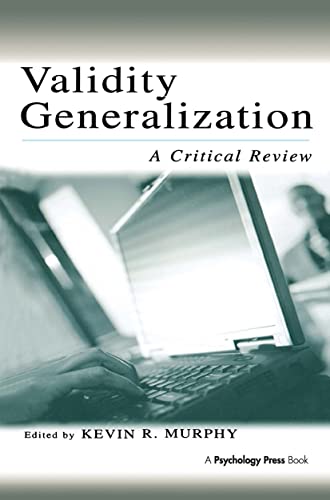 Validity Generalization: A Critical Review (App... 0805841148 Book Cover