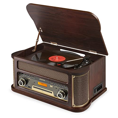 Fenton Memphis Platine Vinyle Bluetooth Dab/FM – Bois Foncé, Lecteur CD/Cassette, MP3, Port USB Lecture et Enregistrement, Prise Casque, Idéal pour Décorer Votre Intérieur et Écouter Vos Musiques - Les Beatles, Paul McCartney, John Lennon, RIngo Starr, George Harrison Fenton Memphis Platine Vinyle Bluetooth Dab/FM - Bois Foncé, Lecteur CD/Cassette, MP3, Port USB Lecture et Enregistrement, Prise Casque, Idéal pour Décorer Votre Intérieur et Écouter Vos Musiques