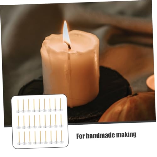 Lurrose Mechas para Velas 100 unidades fibra natural miniatura 5