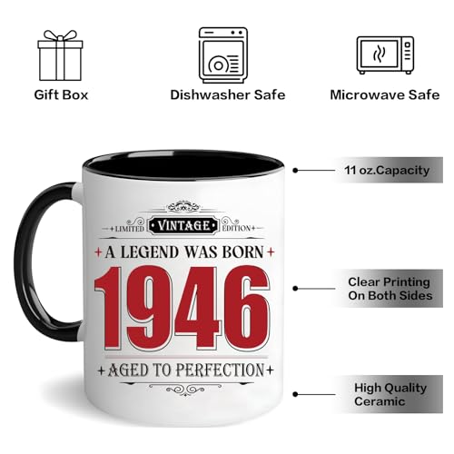 Taza vintage de vidrio para cumpleaños 80 años miniatura 3