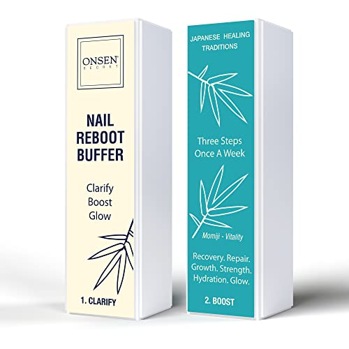 Onsen Secret Professional Nail Buffer 1Pk, Ultimate Shine Nail Buffing Block With 3 Way Buffing Methods, Smooth & Shine After Onsen Nail Filer, Compact Purse Size Manicure Tools For Optimum Nail Care #TOP5