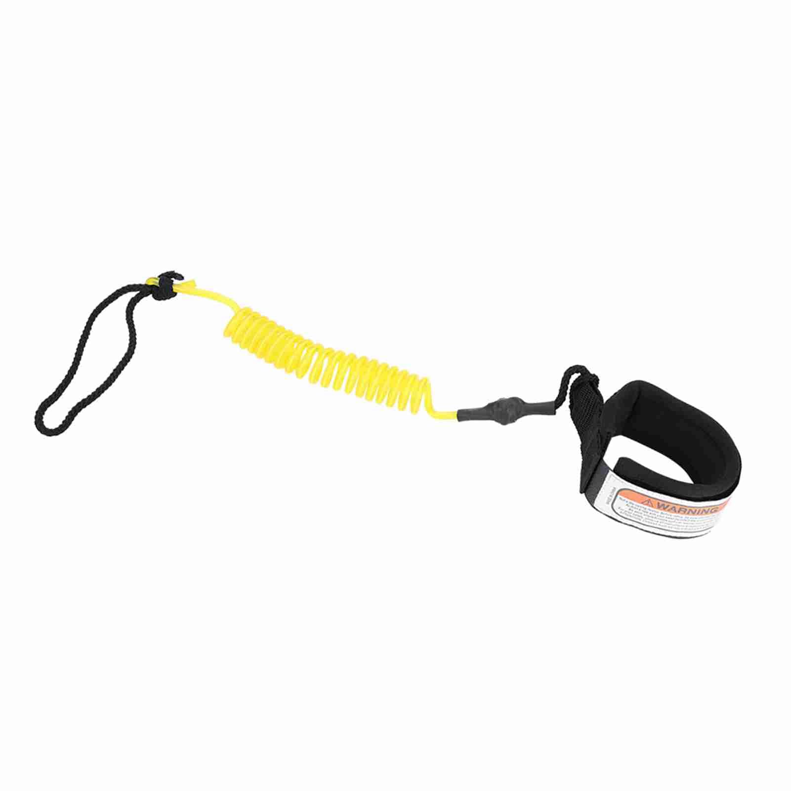 YOUTHINK Surfboard Rope Surfboard Leash Elastic Coiled for Bodyboard Float Surfboard Paddle Adjustable WristAnkle Bondage Surfing Accessories (Yellow)