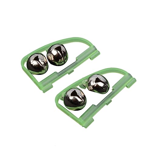BESTonZON 50pcs Night-Luminous Fishing Rod Bells Noctilcent Twin Bells for Rods Clamp on Alert Plastic Clips (Fishing Pole