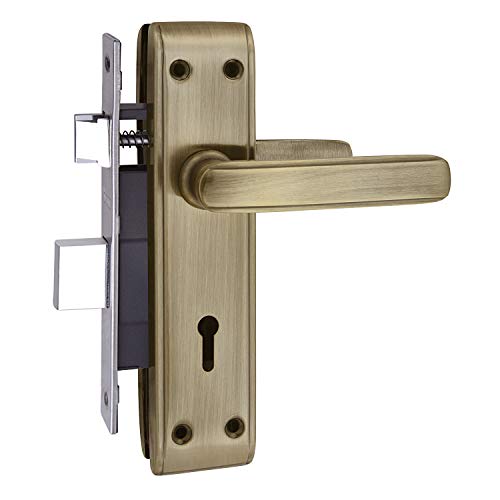 Image of Atom Heavy Duty Mortise Door Lock for Bedroom, Living Room, Main Door, Brass Antique Finish | 3 Keys | 6 Lever Double Stage Lockset for House Hotel Office(610KY)