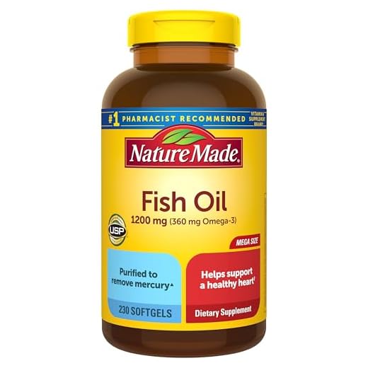 Nature Made Fish Oil Omega 3 Supplements, 1200 mg Softgels, 230 Softgels