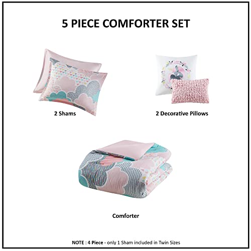 Urban Habitat Kids UHK10-0014 Comforter Vibrant Fun And Playful Unicorn Print Down Alternative All Season Children Bedding-Set thumb #6