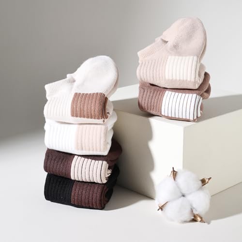 Image of EPEIUS Thick No Show Socks for Women Athletic Ankle Socks Cushioned Running Low Cut Non Slip Footies 3 /6 Pairs
