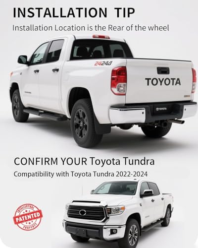 Image of Mud Flaps for Toyota Tundra 2022-2025 (Excl. SR Models), No-Drill Splash Guards, Front & Rear Set (4-PC) w /Hardware