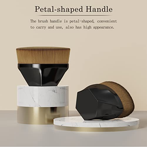 Arousar Foundation Makeup Brush, No Trace Kabuki Face Brush With Hight Density Ultra-Soft Bristles Suitable For Liquid Foundation, Cream Or Flawless Powder Cosmetics With Bonus Protective Case, Black #TOP3