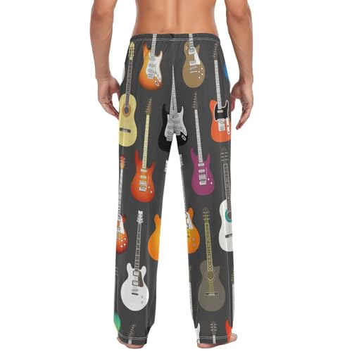 Music Guitars Men's Pajama Pants, S M L XL XXL2