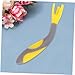 BRIGHTFUFU 1 Set Training Tableware Non Slip Handle Learning Fork and Spoon Utensils for Design Bendable Lemon Yellow