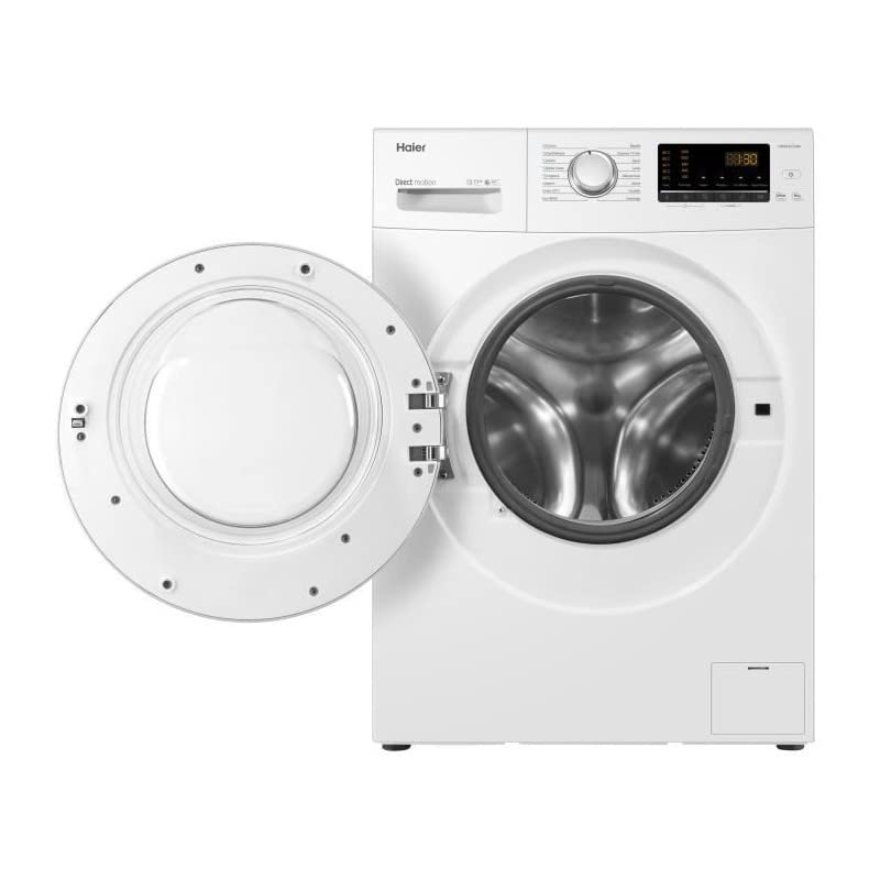 HAIER Lave-linge hublot HW80-B1239N-FR - 8 kg - Direct motion - 1200 trs/min - Vapeur - Classe A - Traitement anti-bactérien