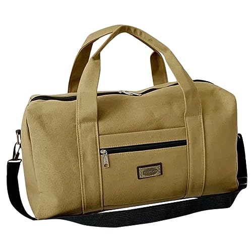 Happyyami Large Capacity Foldable Travel Bag Single Shoulder Gym Duffle for Outdoor Sports Fitness Weekend Trips Camping with Canvas Material and Multipurpose Use