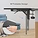 Suptek Clamp-on 9.5 x 23.6 inch Desk Extender, Wrist Support, Foldable Keyboard Tray Platform, Suitable for Office Desks, Black, DSF3LB