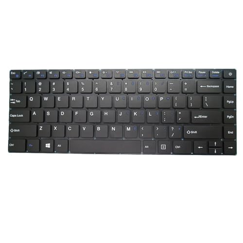Clavier KIANO Elegance 14.2 US noir sans cadre pour ordinateur portable de remplacement