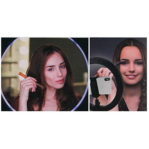 Ring Light 10 polegadas c/ 3 Iluminações, Tripé, Suporte, Controle Remoto e Microfone c/clip para Smartphone 5 41v0AvAblRL