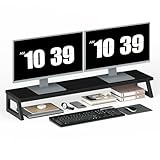 Espace supplémentaire : Le réhausseur d’écran pc libère un espace de rangement pratique sous le plateau. Claviers, souris, carnets ou petits objets de bureau peuvent y être organisés, contribuant à maintenir l’ordre sur le plan de travail