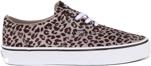 Vans Vans Women's Doheny Sneaker, Satin Leopard Brown White, 8.5 US