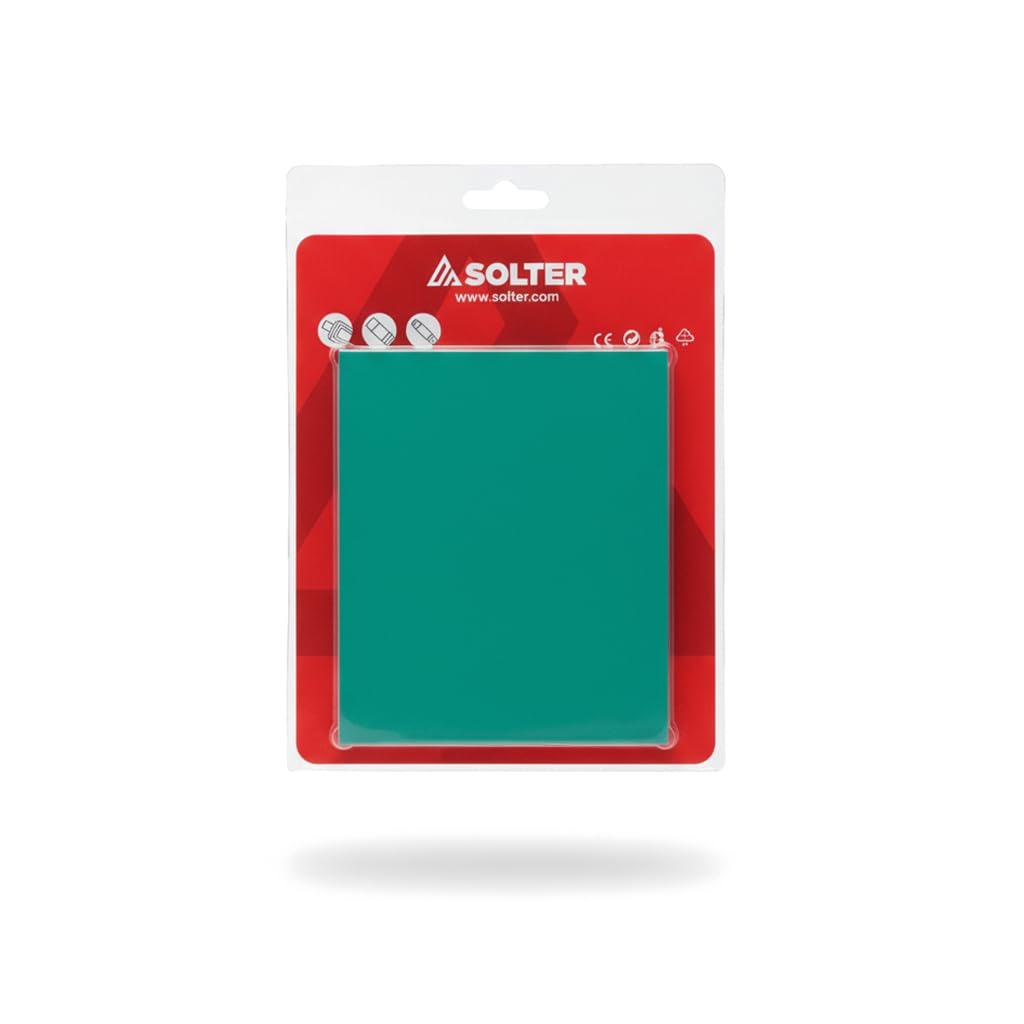 Solter Polycarbonate Exterior 118 x 136 mm (Pack 5) – Welding Screen Protector for HELLMET R-10 XL, R-15 XL and FLOW (Ref. 10222) – Soldering Filter Replacement – Ref. 10086