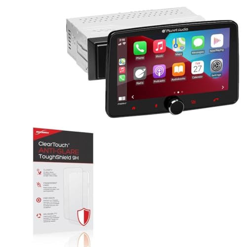 BoxWave Screen Protector Compatible With Planet Audio P70CPA-F - ClearTouch Anti-Glare ToughShield 9H (2-Pack), Anti-Glare 9H Tough Flexible Film Screen Protector