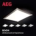 Price comparison product image AEG Bendix LED Ceiling Light with Daylight Sensor, 42 x 42 cm, 32 Watt, 2600 Lumen, 3000 Kelvin, Metal, Anodised Nickel