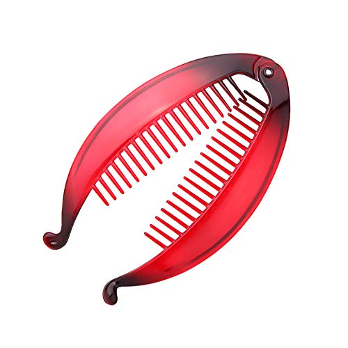 6 piezas de pinzas para cabello en forma de banana, clips de resina con diseño de cola de pez para mujer miniatura 4