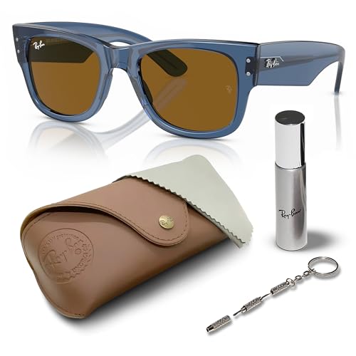 Ray-Ban RB0840S MEGA WAYFARER BIO-BASED Square Shaped Sunglasses for Men & Women with Official RAYBAN Eyewear Kit