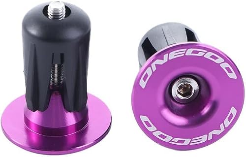 1 Pair Bike Grip Handle Bar End Cap 15-20.5 Mm Aluminium Alloy for MTB Handlebar Plugs Cover Caps Handlebar Accessory for Bicycle,Bicycle Handlebar Grips,Handlebars, Headsets and Stems (Purple)