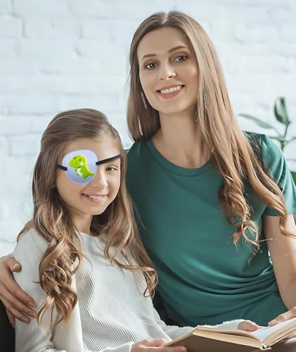Image of DAZZLIQ 2PCS Reusable Lazy Eye Patch for Kids Eye Patch for Kids Reusable Eye Patches for Lazy Eye Patch for Lazy Eye Cover Christmas Pirate Theme Cartoon Character Colour Matching Multicolour