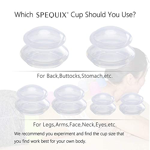 Spequix Professional Silicone Cupping Therapy Set Facial Cupping Massage Cups Set For Cellulite Reduction ,Facial Body Massage, Pain Relief, Muscle Relaxation Joint Pain #TOP7