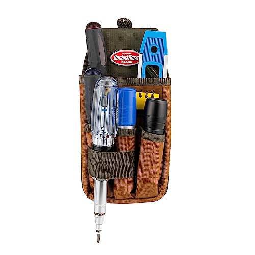 Bucket Boss - Bolsa utilitária com FlapFit, bolsas - Série original (54170), marrom