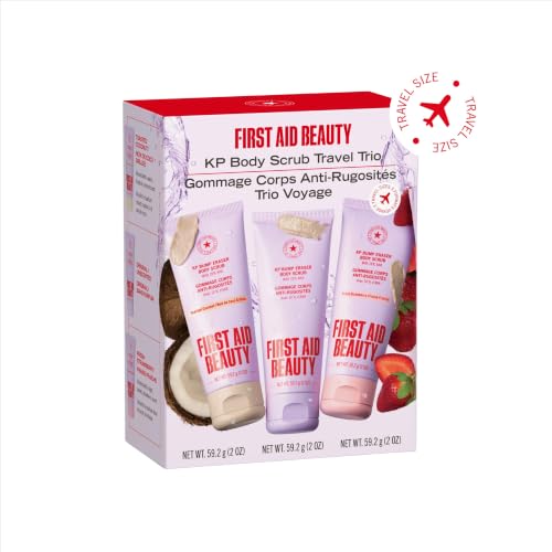 Image of First Aid Beauty KP Bump Eraser Body Scrub with 10% AHA - Dermatologist-Tested Keratosis Pilaris Exfoliator - Support for Rough Bumps, Uneven Skin Texture & Strawberry Skin - Sensitive Skin