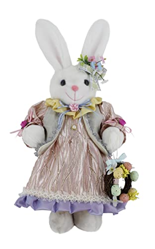 Windy Hill Collection 19" Whimsical Wreath Easter Bunny Rabbit Pastel