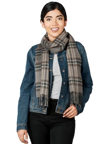 Tartan Plaid Flannel Scarf - 100% Baby Alpaca Wool - Unisex - Dye Free, All Natural, a stylish accessory or gift for any Man or Woman (Guinness)3