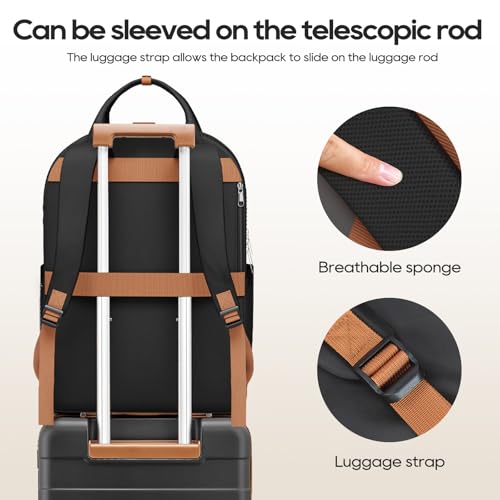 Image of imiomo Hard Shell 20 Inch Carry on Luggage 3 Piece Set with Travel Backpack, Lightweight Hardside Carry-On Suitcase with Spinner Wheels and TSA Lock, Black