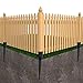 Fence Post Anchor Ground Spike Metal Black Powder Coated 24 x 4 x 4 Inches Outer Diameter (Inner Diameter 3.5 x3.5 Inches), Pack of 4