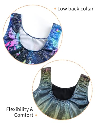 Image of 2 Pack Leotard for Girls Gymnastics Sparkly Sleeveless Unitards