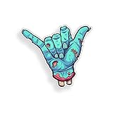 Zombie Hang Loose Sticker Car Truck Shaka Hand Sign Symbol Window Bumper Vinyl Decal