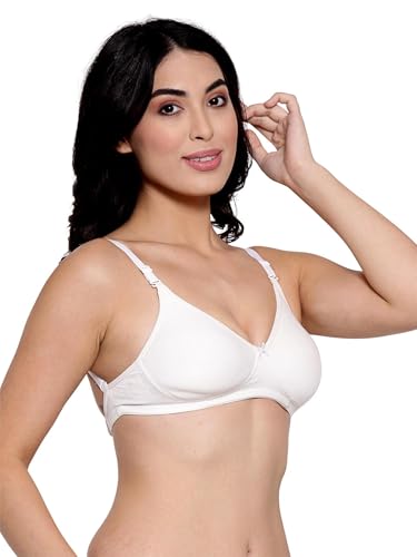 Image of Inner Sense Bra for Woman Made with Organic Cotton and Bamboo I Demi Cups Backless Bra for Woman with Removable Straps and Transparent Back I Non Padded Wire-Free Innerwear