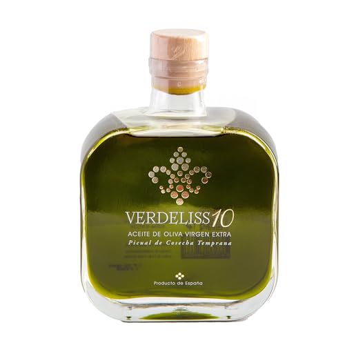 Aceite Verdeliss 10 Picual Cosecha Temprana | Botella de Aceite de Oliva Virgen Extra 500 ML con Estuche | aceite oliva virgen premium