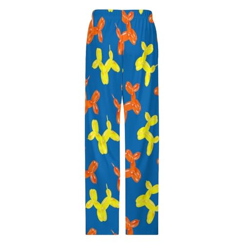 Colorful Dog Balloons Pajama Bottoms Mans Casual Pajama Soft Pajamas Home Bottom Wide Leg Pants With Pockets Indoor Pant4