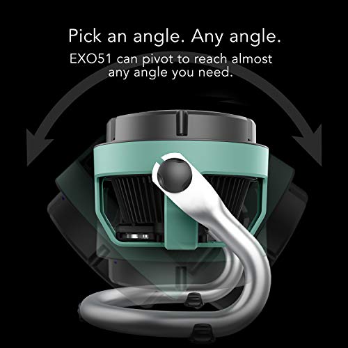 Image of Vornado EXO51 Small Heavy Duty Air Circulator, 3-Speed High Velocity Shop Fan, Dustproof and Water-Resistant, Powerful Motor, Industrial High Impact Case, Whole Room Air Circulator, Green